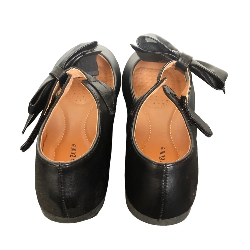 Honey Bunny Black Big Bow Ballet Flats size 3 - Picture 9 of 14